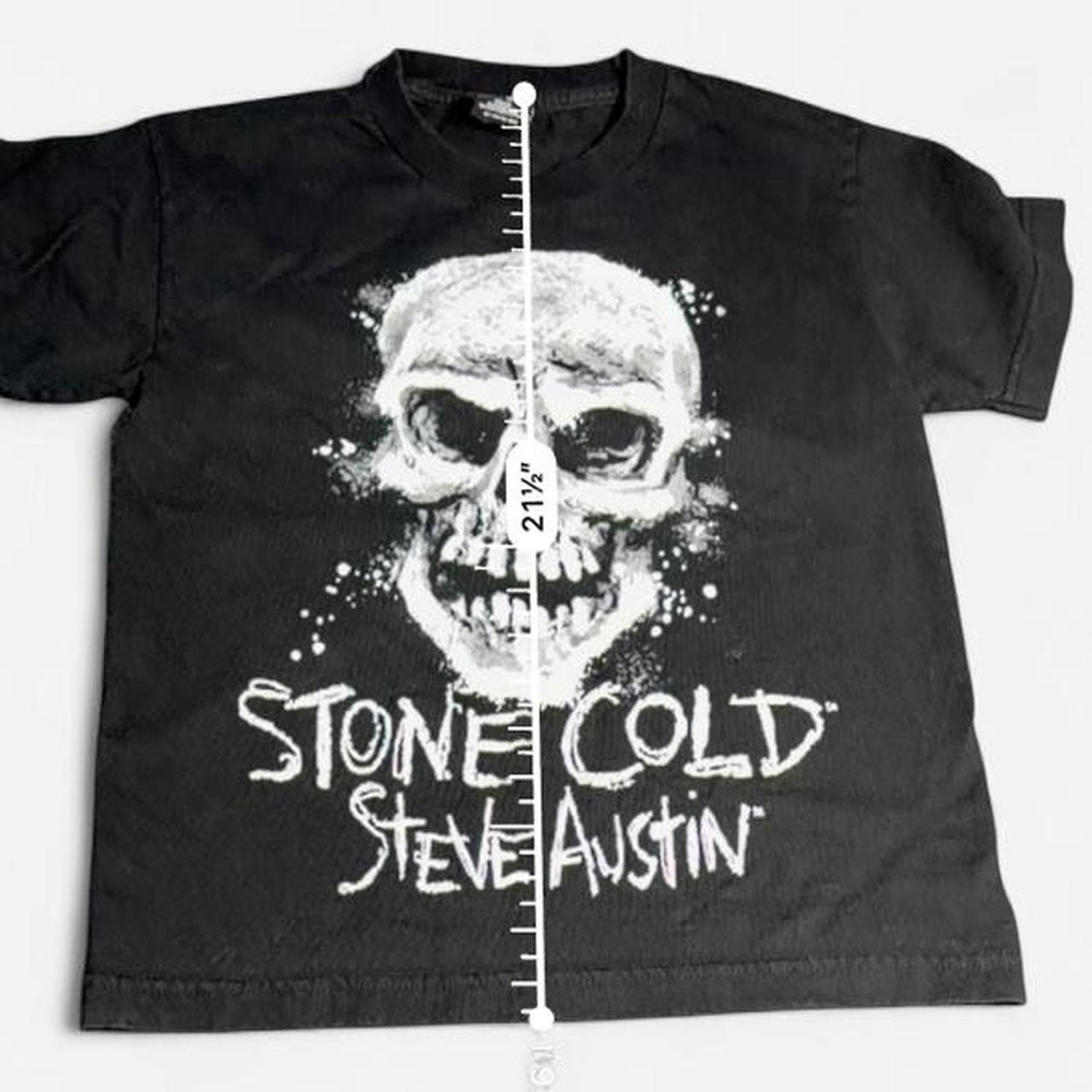 WWE Stone Cold Steve Austin Youth Small 2007 Arrive Raise Hell Leave Skull Tee - Picture 8 of 8